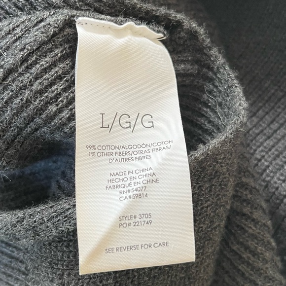 Cabi Dark Gray charcoal knit v-neck sweater - Picture 5 of 5